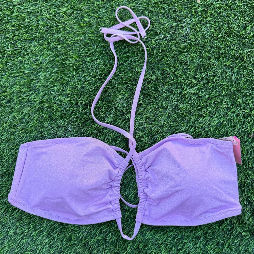 Victoria's Secret Lilac Bikini Top NWT Size XXL Adjustable Straps Beach Vacation